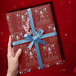 Merry Liftmas Ugly Christmas Red Geschenkpapier<br><div class="desc">Frohe Weihnachten Ugly Weihnachts-Geschenkpackung, </div>