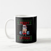 Merry Liftmas Ugly Christmas Santa Claus Gym Worko Kaffeetasse (Links)