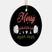 Merry Liftmas Ugly Christmas Sweater Weihnachtsman Keramik Ornament (Rechts)