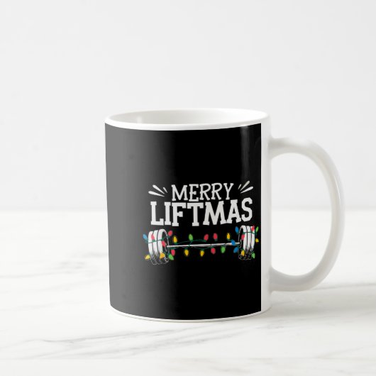 Merry Liftmas Weightlifter Fitness Kaffeetasse (Rechts)