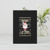 Merry Liftmas Weihnachten Weihnachten Weihnachten Einladung (Stehend Vorderseite)