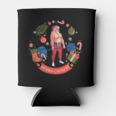 Merry Liftmas Weihnachts-Bodybuilder Gym Workout Dosenkühler (Vorderseite)