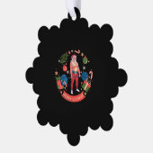 Merry Liftmas Weihnachts-Bodybuilder Gym Workout Ornament Karte (Linke Ecke)