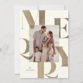 Merry Light Bronze/Gold 2 Foto Weihnachten (Vorderseite)