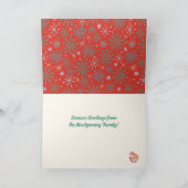 Merry Lit Weihnachten Retro Midjahrhundert Moderne Karte (Innenseite)