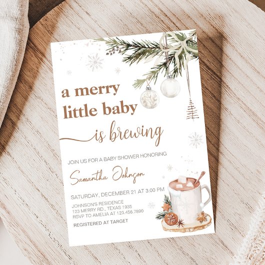 Merry Little Baby Braut Baby Dusche Einladung