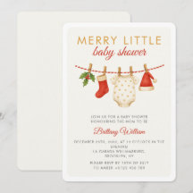 Merry Little Baby Clothesline Baby Dusche