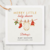 Merry Little Baby Clothesline Baby Dusche Geschenkanhänger (Vorderseite)
