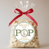 Merry Little Baby Dusche "Bereit zum Pop" Gefallen Runder Aufkleber