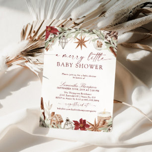 Merry Little Baby Dusche, Christmas Baby Dusche Einladung