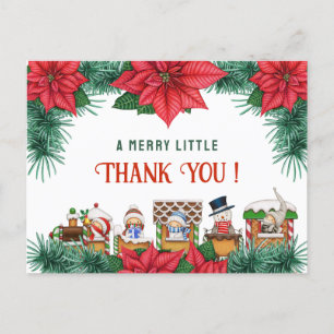 Merry Little Baby Dusche Custom Winter Danke Postkarte