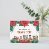 Merry Little Baby Dusche Custom Winter Danke Postkarte (Stehend Vorderseite)