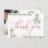 Merry Little Baby Dusche Personalisiert Dankeskarte (Vorne/Hinten)