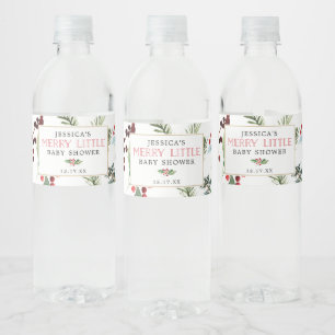 Merry Little Baby Dusche Wasserflasche Etikett