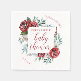 Merry Little Baby Dusche Weihnachten Napkins Serviette