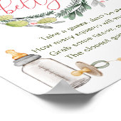 Merry Little Baby Dusche wie groß ist Mama's Bauch Poster (Ecke)