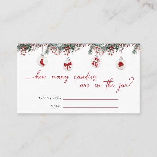 Merry Little Baby Dusche wie viele Candies Begleitkarte (Vorderseite)