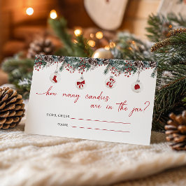 Merry Little Baby Dusche wie viele Candies Begleitkarte