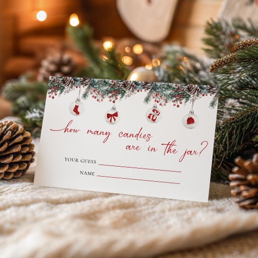 Merry Little Baby Dusche wie viele Candies Begleitkarte