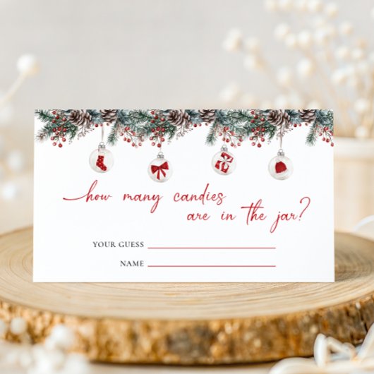 Merry Little Baby Dusche wie viele Candies Begleitkarte