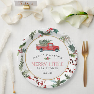 Merry Little Baby Duschpapier Teller Red Truck