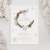 Merry Little Baby Duwer Neutral Bow Kranich Einladung