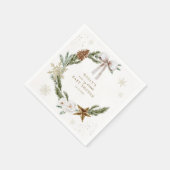 Merry Little Baby Duwer Neutral Kranz Serviette (Ecke)