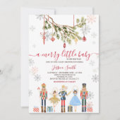 Merry Little Baby Holiday Party einladen Einladung (Vorderseite)