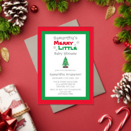 Merry Little Baby Shower Acryleinladungen