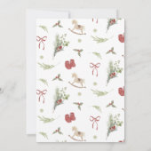 Merry Little Baby Shower Addicvice Predictions Car Einladung (Rückseite)