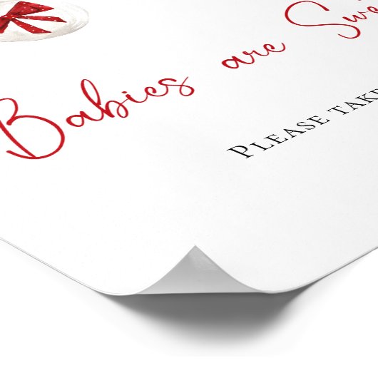 Merry Little Baby Shower Babys sind süß Poster (Ecke)