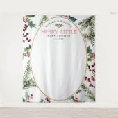 Merry Little Baby Shower Backdrop Foto Stand Wandteppich (Vorderseite)