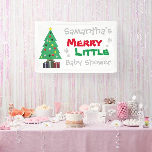 Merry Little Baby Shower Banner (Party)