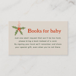 Merry Little Baby Shower Book Request Card Begleitkarte