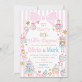 Merry little baby shower Christmas invitation. Einladung (Vorderseite)
