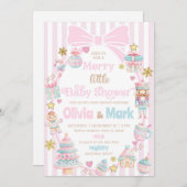 Merry little baby shower Christmas invitation. Einladung (Vorne/Hinten)