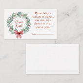 Merry Little Baby Shower Diaper Raffle Card Begleitkarte (Vorne/Hinten)