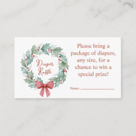 Merry Little Baby Shower Diaper Raffle Card Begleitkarte