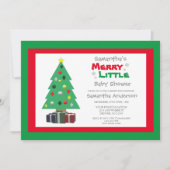 Merry Little Baby Shower Einladung (Vorderseite)