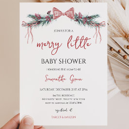 Merry Little Baby Shower Einladung