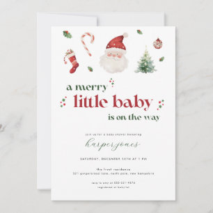 Merry Little Baby Shower Einladung zu Weihnachten