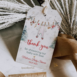 Merry Little Baby Shower Geschenkanhänger