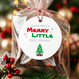 Merry Little Baby Shower Geschenkanhänger