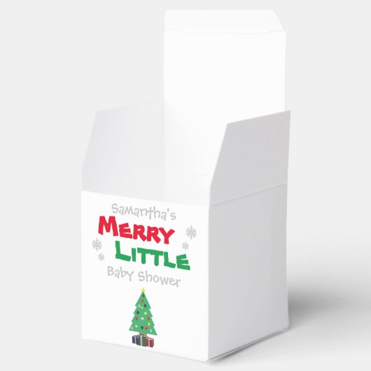 Merry Little Baby Shower Geschenkschachtel (Geöffnet)