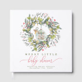 Merry Little Baby Shower Guest Book Gästebuch (Vorderseite)