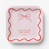 Merry Little Baby Shower Hand Drawn Christmas Pappteller (Vorderseite)