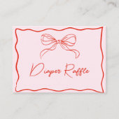 Merry Little Baby Shower Hand Drawn Diaper Raffle Begleitkarte (Vorderseite)