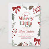 Merry Little Baby Shower Invitation Einladung (Vorderseite)