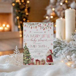 Merry Little Baby Shower Invite Einladung