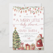Merry Little Baby Shower Invite Einladung (Vorderseite)